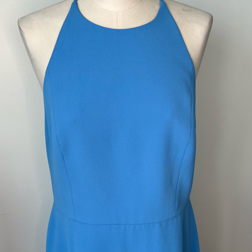 Alice & Olivia Blue Halter Kristy Dress size 12 - Picture 12 of 16